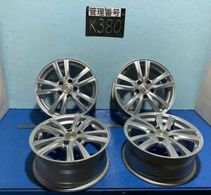 〈K380〉ホイール4本セット　ZEPHYR 16インチ6.5J オフセット＋38 PCD5H114.3 ハブ73mm ボルト穴13mm VOXY、NOHA、ステップワゴン、CX30等