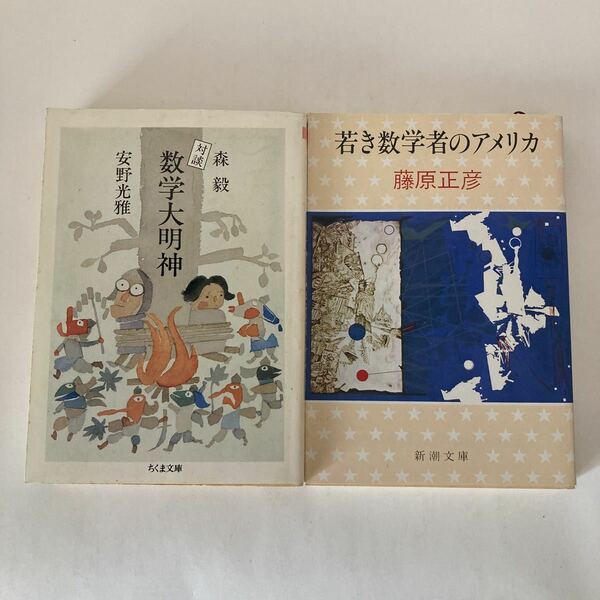 ◇送料無料◇ 数学大明神 森毅 安野光雅 ちくま文庫 ／ 若き数学者のアメリカ 藤原正彦 新潮社文庫 ♪GM08