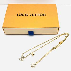  прекрасный товар LOUIS VUITTON Louis Vuitton kolieLV Aiko nik колье M00596 стразы Gold цвет с коробкой 