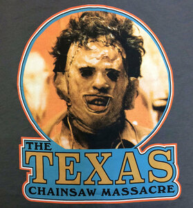  T-shirt [THE TEXAS CHAINSAW MASSACRE] demon. ..../ LEATHERFACE ( gray ) leather face CREEPY CO. / OT-460