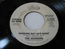 【7”】●白プロモ STEREO/STEREO● THE JACKSONS / WORKING DAY AND NIGHT US盤 ジャクソンズ MICHAEL JACKSON_画像3