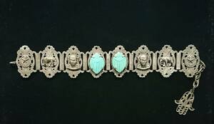 50s vintage antique bracelet アンティーク ブレスレット ヴィンテージ 男女兼用 エジプト ターコイズ