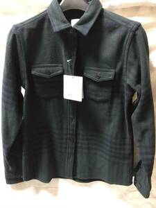 THE NORTH FACE L/S WOOL SHIRT ノースフェイス ウールシャツ NRW61407 未使用 Ｓ グリーン