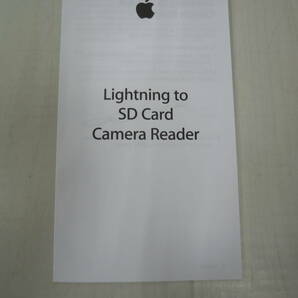 （く-L-1112） Apple 純正 SDカードカメラリーダー Lightning to SD Card Camera Reader iPhone iPad 動作確認済み 長期倉庫保管品の画像5