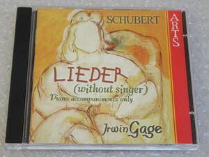 CD●クラシック[IRWIN CAGE/SCHUBERT LIEDER WITHOUT SINGER]EEC盤/アーウィン・ゲージ/シューベルト/ピアノ