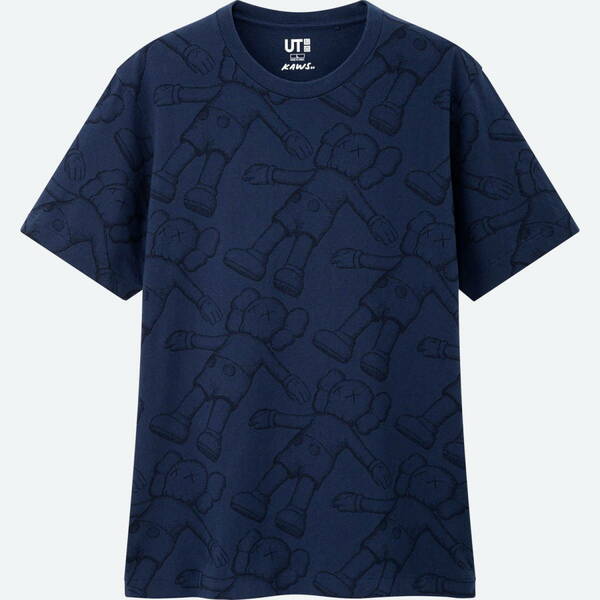 * 1点のみ * 送料無料 * UNIQLO KAWS UT ユニクロ カウズ Tシャツ コラボ XL / Blue *