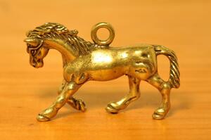 solid brass ソリッド ブラス 真鍮 生地 鋳物 鋳造 馬 うま ウマ チャーム キーホルダー ハンドメイド