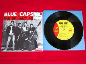 即決【美品】★ 激レア 80年代 当時物 レコード ★ BLUE CAPS ブルー キャップス 『HEAT UP CRAZY KID』(1984年) ネオロカ ロカビリー