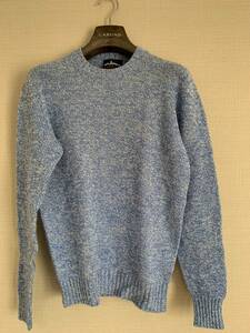 BEAMS F SCAGLIONE airJumper crew neck knitted blue SIZE:M