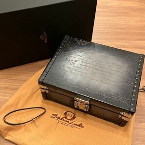 美品☆bosphorus leather petra watch case parchment patina grey ボスフォラスレザー 6本用 ウォッチケース ウォッチボックス パティーヌの画像1