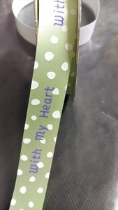  half-price! Tokyo ribbon pliti dot 18mm×1m ~with my Heart~ Valentine White Day #65 yellow green 