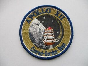 【送料無料】80s アポロ計画『アポロ12号』APOLLO12刺繍ワッペン/計画ミッションpatchパッチUSアップリケ宇宙飛行士ロケット宇宙船 U5