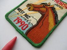 【送料無料】90s アメリカ海軍WESTPAC 1990パッチYEAR OF THE HORSE JAPANワッペン/馬patch富士山ネイビーNAVY米海軍USN米軍US干支 M60_画像3