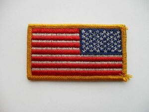 【送料無料・中古】80s アメリカ国旗パッチ星条旗ワッペン/FLAGサバゲーPATCH米軍badgeフラッグUSAミリタリーARMYアーミー装備⑳ M7