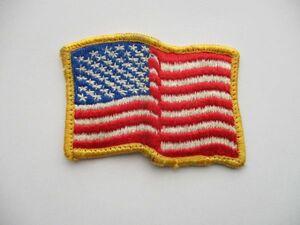 【送料無料・中古】70s アメリカ国旗パッチ星条旗ワッペン/FLAGサバゲーPATCH米軍badgeフラッグUSAミリタリーARMYアーミー装備 M7