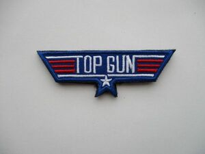 【送料無料・ベルクロ付】米海軍 戦闘機 兵器学校トップガンTOP GUNパッチ ッペン/アメリカpatchロゴ映画パイロットF－14NAVY米軍A M8