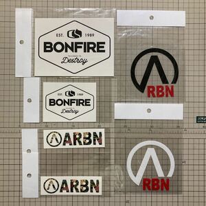 【J-255】ARBN・BONFIRE ステッカー6枚セット　スノーボード