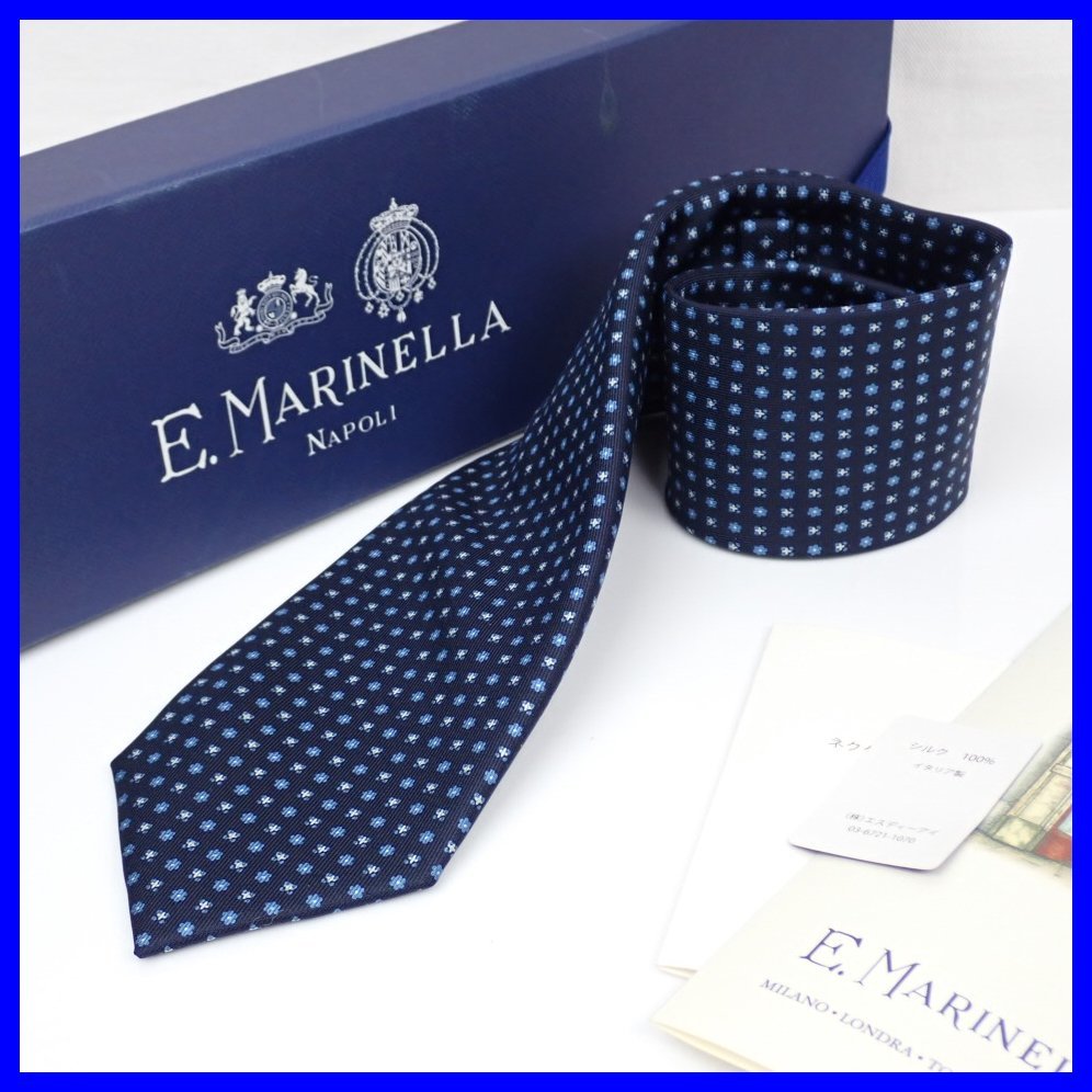 未使用 E.Marinella Napoli/マリネッラナポリ シルクネクタイ/ネイビー ...