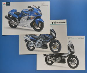 スズキ　隼1300　V-Strom1000　SUZUKI　Hayabusa 1300　2014年 2002年　輸出車　英語表記　カタログ3枚【S輸2000-06】