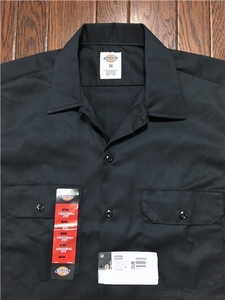 新品 ディッキーズ Ｄｉｃｋｉｅｓ 長袖 ワーク シャツ 黒 ブラック ５７４ＢＫ オリジナルフィット