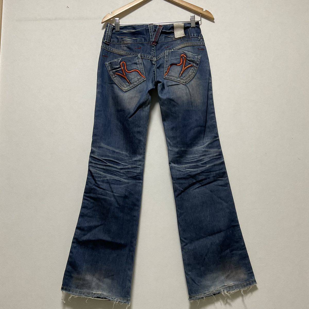 2000円スタート 激レア デニムフレアパンツ ブーツカット ベルボトム