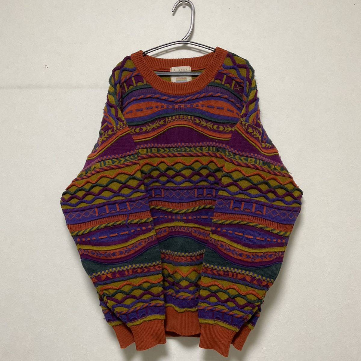 美品 スペシャルアイテム COOGI クージー デザインニットコート 比翼