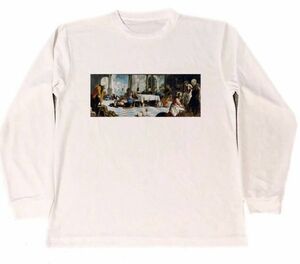 Art hand Auction Tintoretto Dry T-Shirt Berühmtes Gemälde Kunstwaren Christus wäscht den Füßen der Jünger Lange Langarm T, T-Shirts, Lange Ärmel, Große Größe