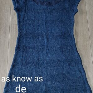 as know as de base ニットチュニック
