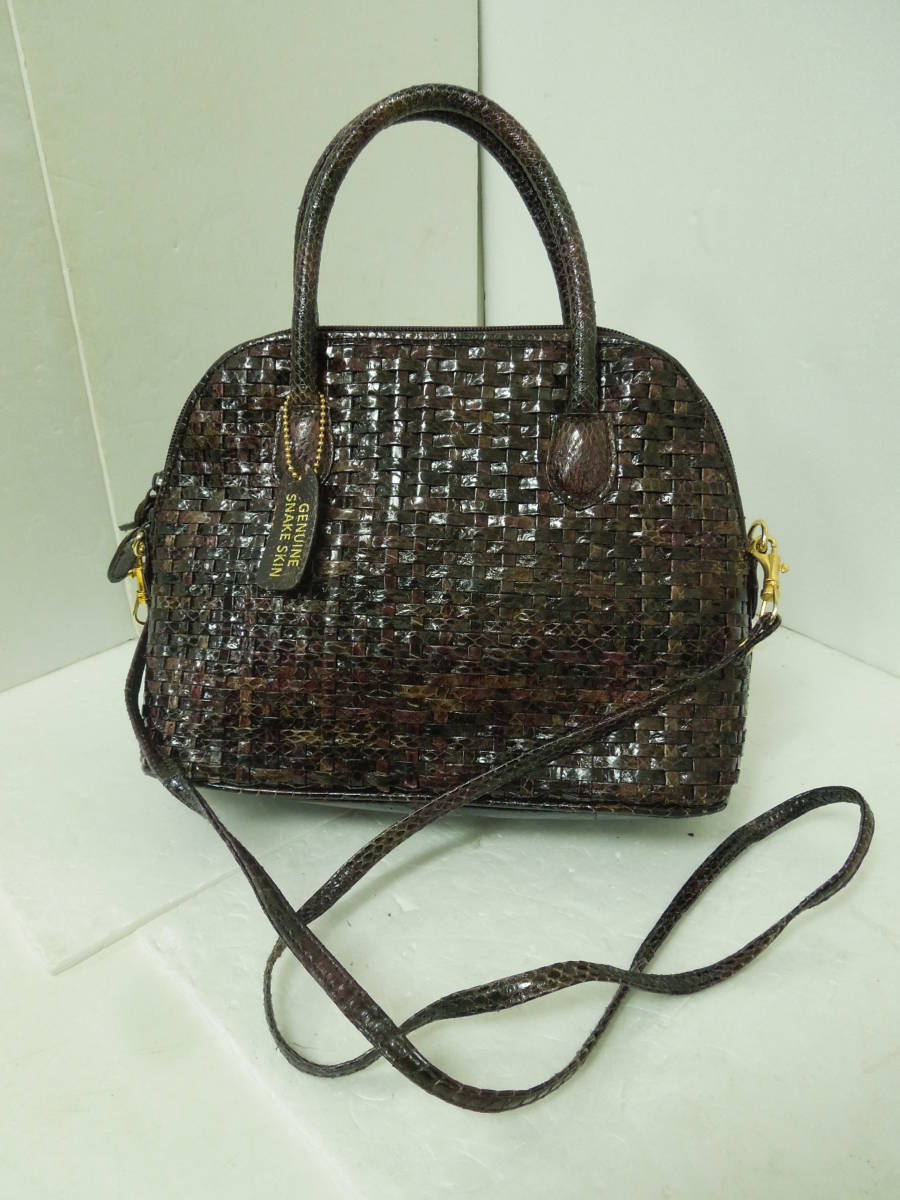 ヤフオク! -蛇革バッグの中古品・新品・未使用品一覧