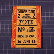 DF112 TOTE Horse Racing Playing Cards 刺繍 ビンテージ ワッペン パッチ ロゴ エンブレム アメリカ 米国 USA 輸入雑貨_画像3