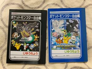 未使用長期保管品 ポケットモンスターミニ自由帳2冊セット ベストウィッシュ ダイヤモンドパール