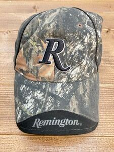 Remington】Mossy Oak迷彩キャップ: サイズ調整可: レミントン モッシーオーク 狩猟 射撃 シューティング ハンティング リアルツリー