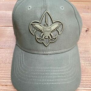 BSA / Boy Scout of America】希少USボーイスカウト制帽 グリーン ロゴキャップ: サイズS/M フレックスフィット: カブスカウトの画像1