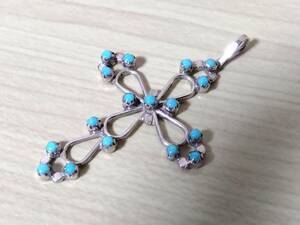  prompt decision \3500 silver 925 Indian jewelry turquoise Cross 10 character . top 