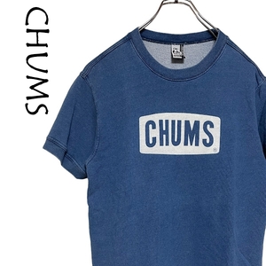 ★CHUMS チャムス ロゴ Tシャツ クルートップ インディゴ