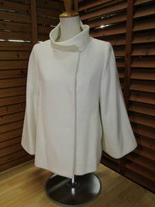 Y free shipping ^511[ANAYI Anayi ] Anne gola. short coat white SIZE 36