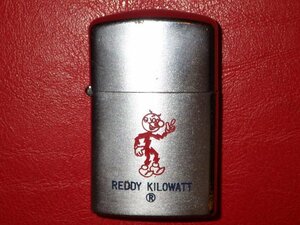 60*S*reti kilo watt * oil lighter * Vintage *REDDY KILOWATT* Ad ba Thai Gin g*USA*reti kilo *ZIPPO* character 