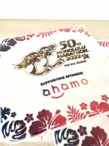 ホノルルマラソン　ミニタオル　ハンドタオル　スポンサー　ahamo 50th記念_画像3