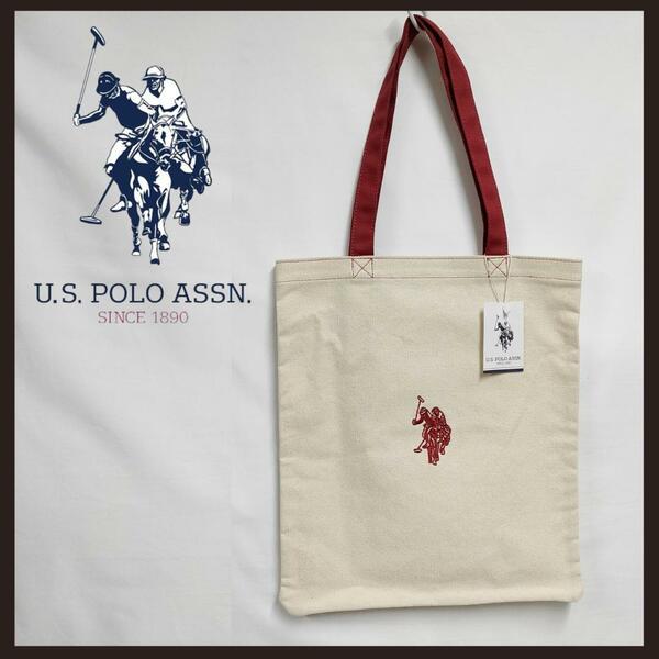 ○★新品 未使用 U.S. POLO ASSN. 定番エコトートバック レッド○●