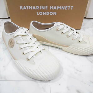 【新品未使用箱付】KATHARINE HAMNETT LONDON キャサリン ハムネット ロンドン スニーカー サイズM (約25.0㎝) シューズ 靴 ホワイト 31668の画像2