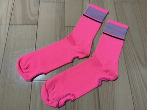 ●RAPHA●ラファ●REFLECTIVE OVERSOCKS●リフレクティブ オーバーソックス●ハイビズピンク●サイズL●中古美品●BREVET●ブルべ