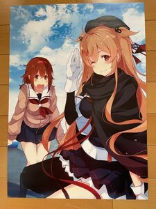 ＜AM＞ 白露　村雨　艦これカレンダー切り取り１枚　B3変形サイズ　（ポスター・額装ベース等用）