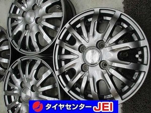 13インチ レーベン PCD:100 4J+42 軽自動車に 中古アルミホイール【4本セット】送料無料(A13-4169）