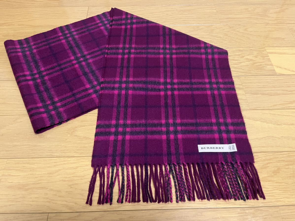 BURBERRY バーバリー ロングマフラー カシミア100% タグ付未使用品