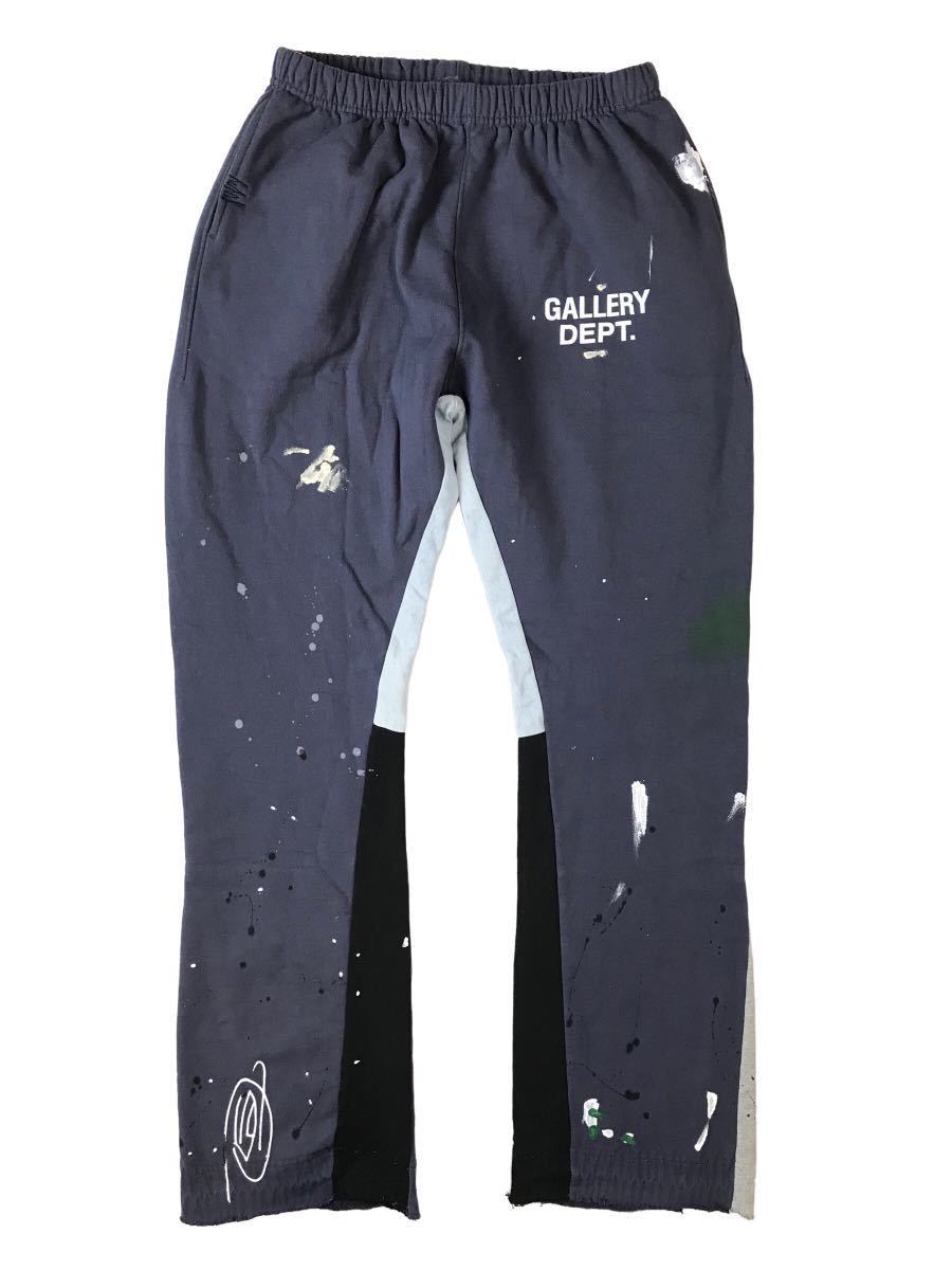 未使用品 GALLERY DEPT gallerydept ギャラリーデプト パンツ スウェット スウェットパンツ ペイント加工 フレア 切替 XL ファッション メンズファッション パンツ、スラックス
