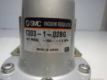 SMC VACUUM REGULATOR T203-1-02BG SET PRESS 100N-1.3kpa[管理番号あ2]_画像2