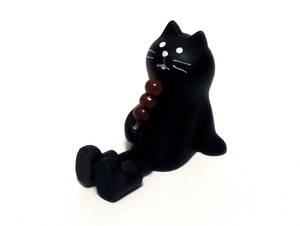 concombre コンコンブル まったりマスコット 黒猫 ネコ リラックス みたらし団子 置物 オブジェ フィギュア 人形 動物 DECOLE デコレ