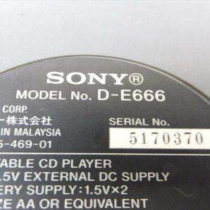 ▼ SONY ソニー D-E666 CDウォークマン WALKMAN 元箱付き 取扱説明書付き 中古 現状品 230105Y6373の画像6