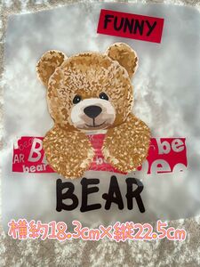 SALE☆クマさん＆英字☆アイロン転写シート・ワッペン