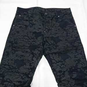 美品 G-STAR RAW カモフラ ジーンズ W33 D03344 8400 5905 CIREX CAMO 5620 3D SLIM ジースターロウ デニムパンツ ジースターロゥ 迷彩